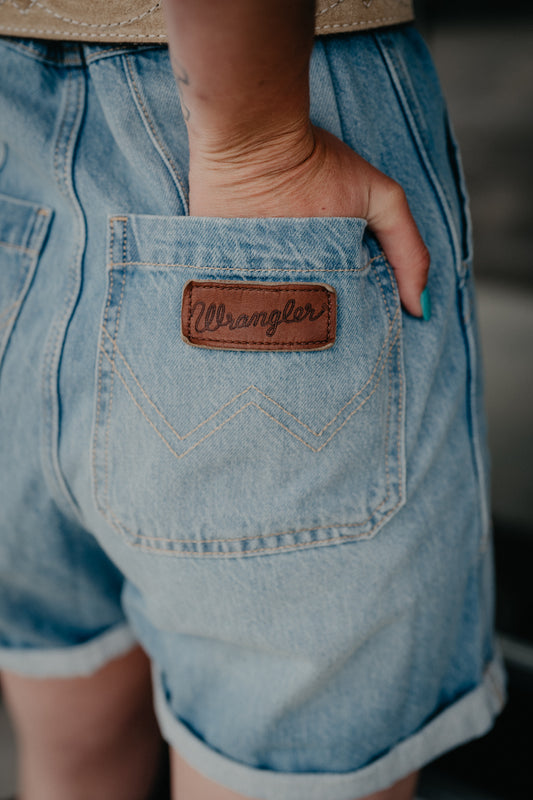 'Wrenley' Wrangler Denim Snap Romper (XS-XXL)