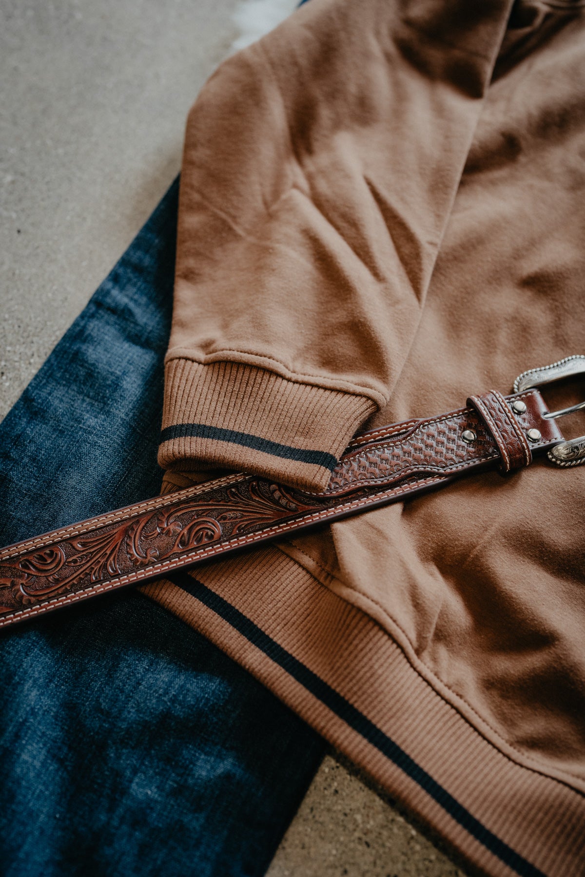 'Braiden' Men's Brown CINCH Crewneck Pullover