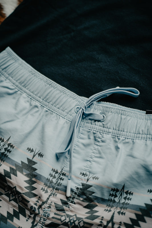 'Big Wake' Hooey Men's Blue Aztec/Stripe Board Shorts (L - XXL Only)