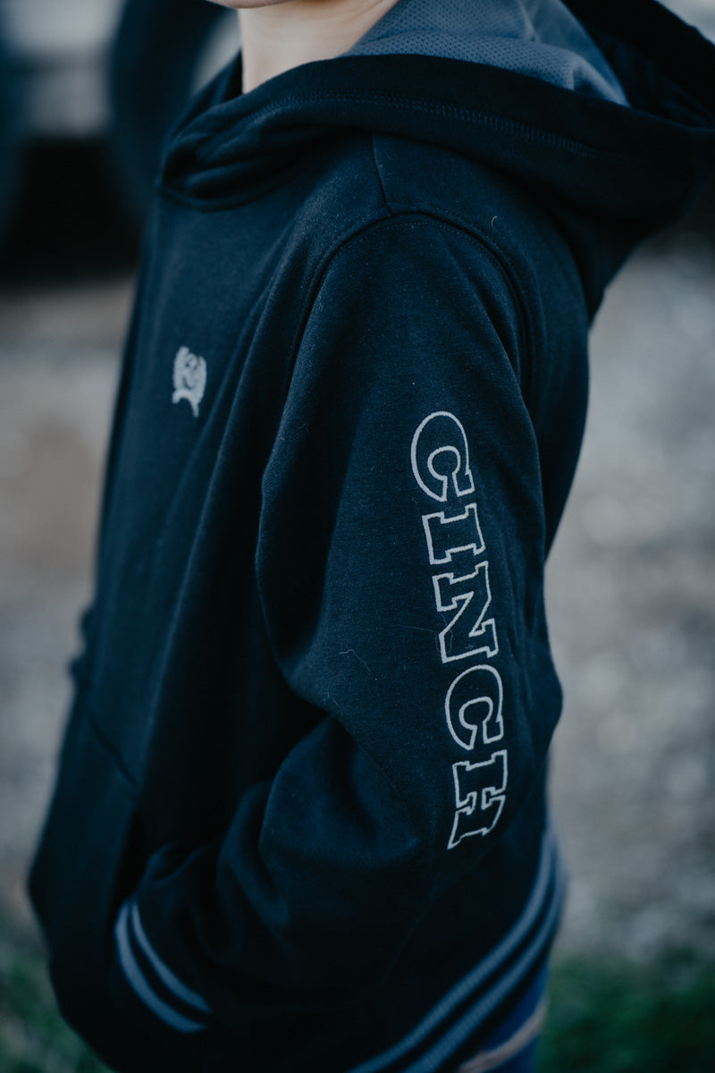 'Zeek Jr' CINCH Boy's Black Pullover Hoodie (XS-XXL)