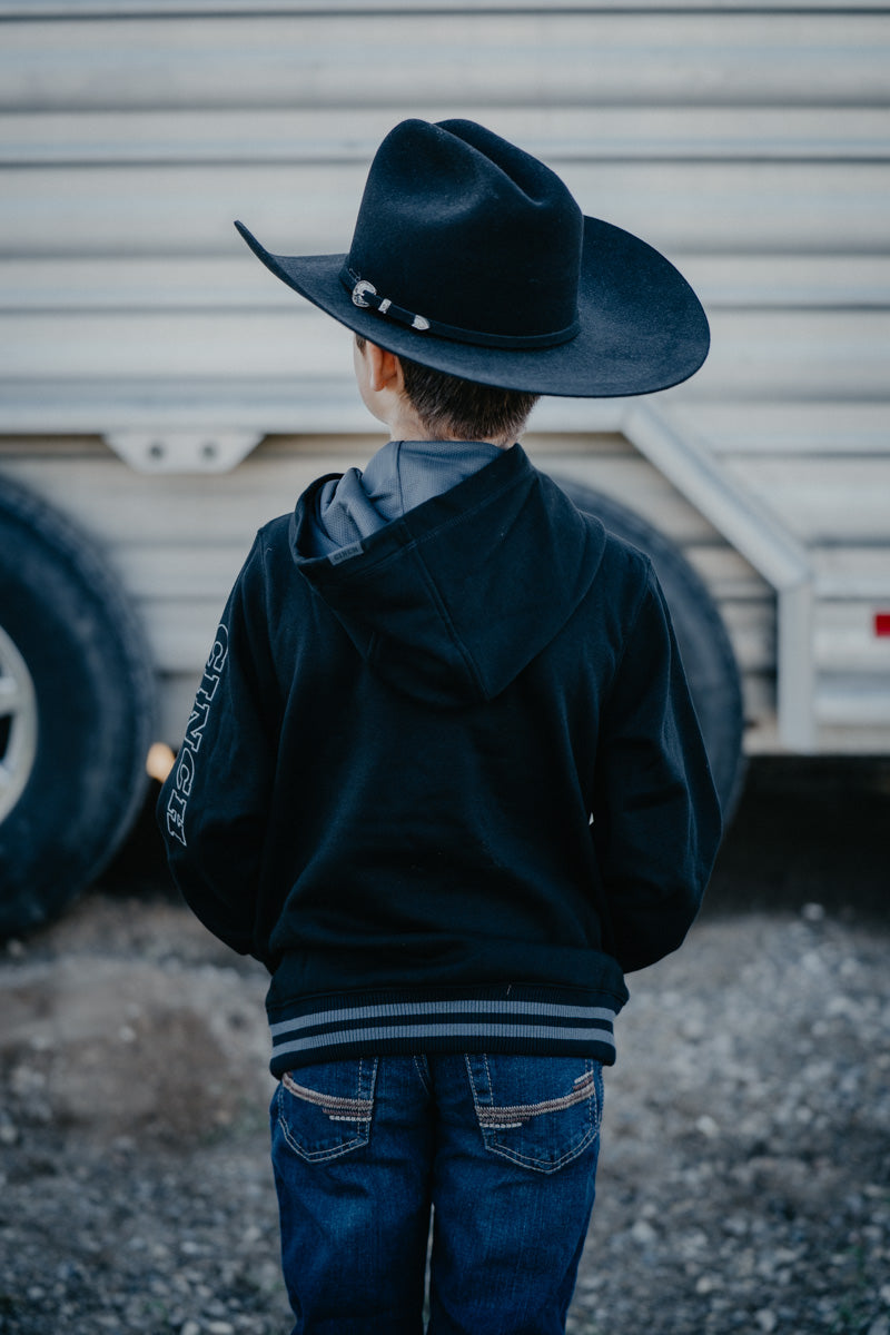 'Zeek Jr' CINCH Boy's Black Pullover Hoodie (XS-XXL)