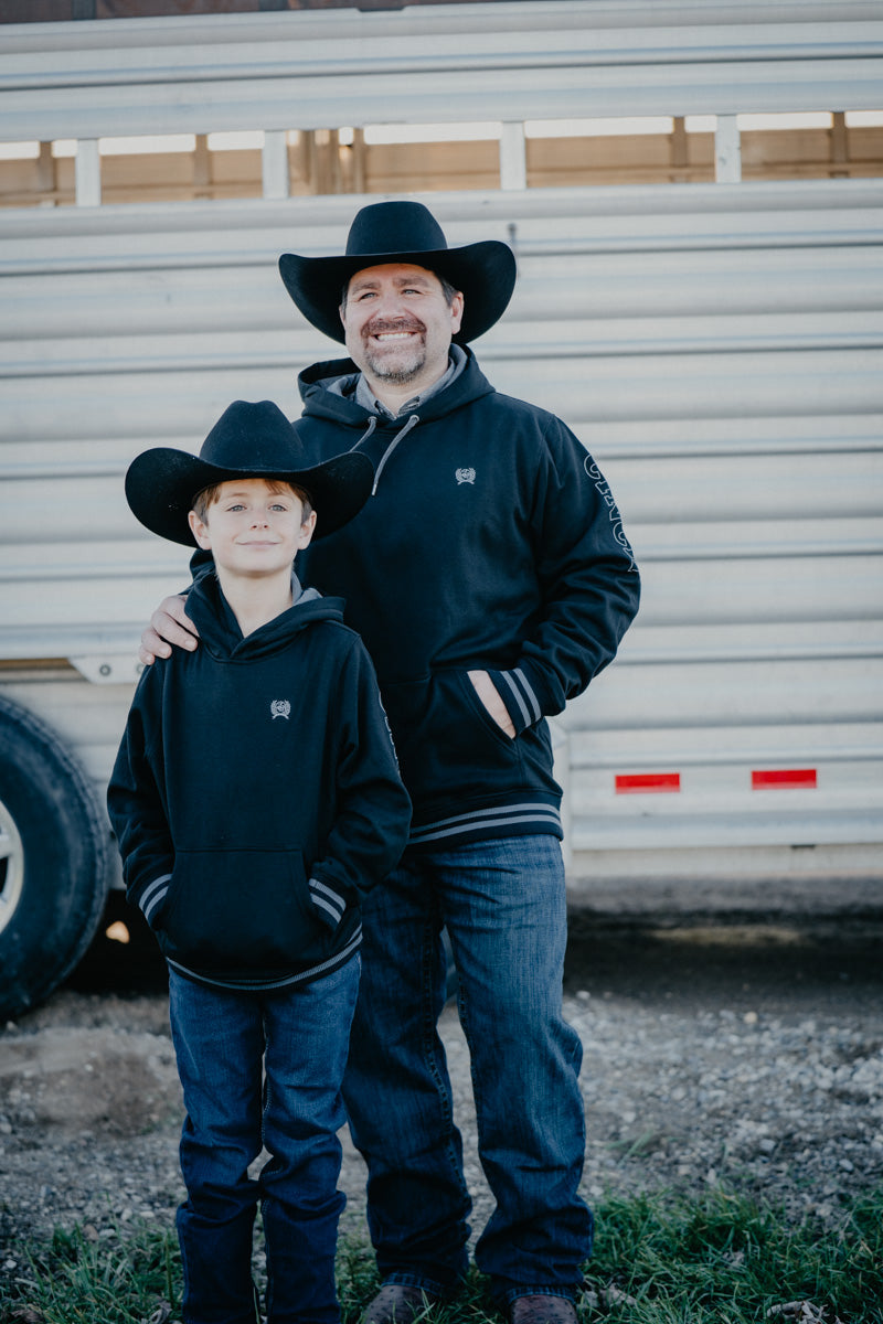 'Zeek Jr' CINCH Boy's Black Pullover Hoodie (XS-XXL)