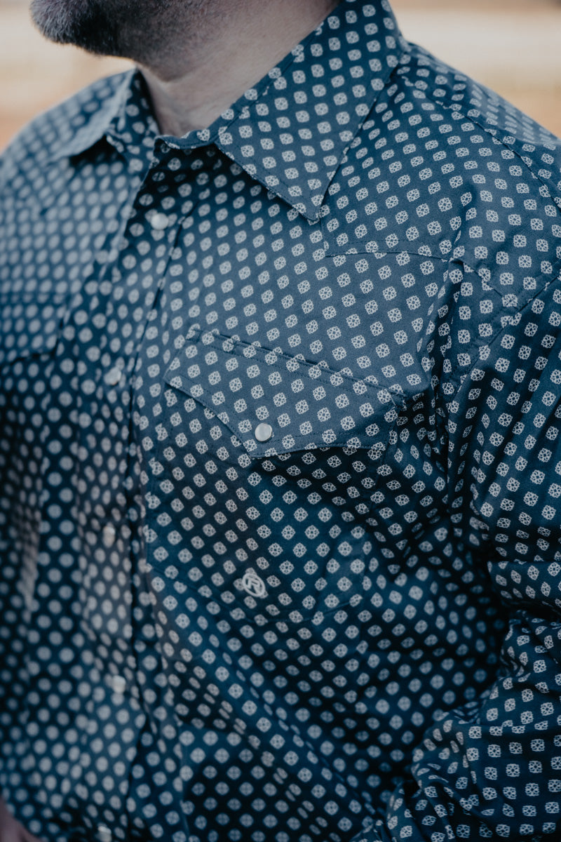 'Calloway' Men's Allover Print Grey Shirt by Roper (XXL Only)