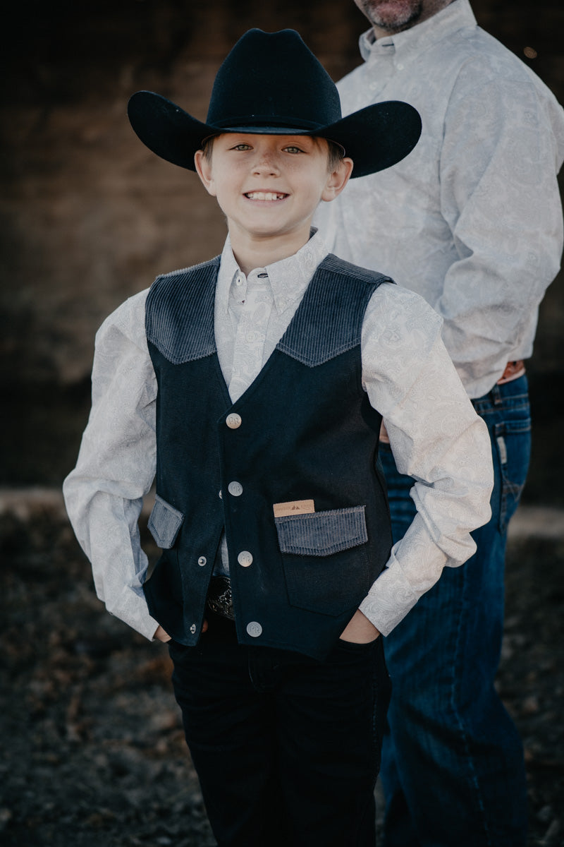 Kids 'Rodeo' Corduroy & Canvas Vest (2 Colours)