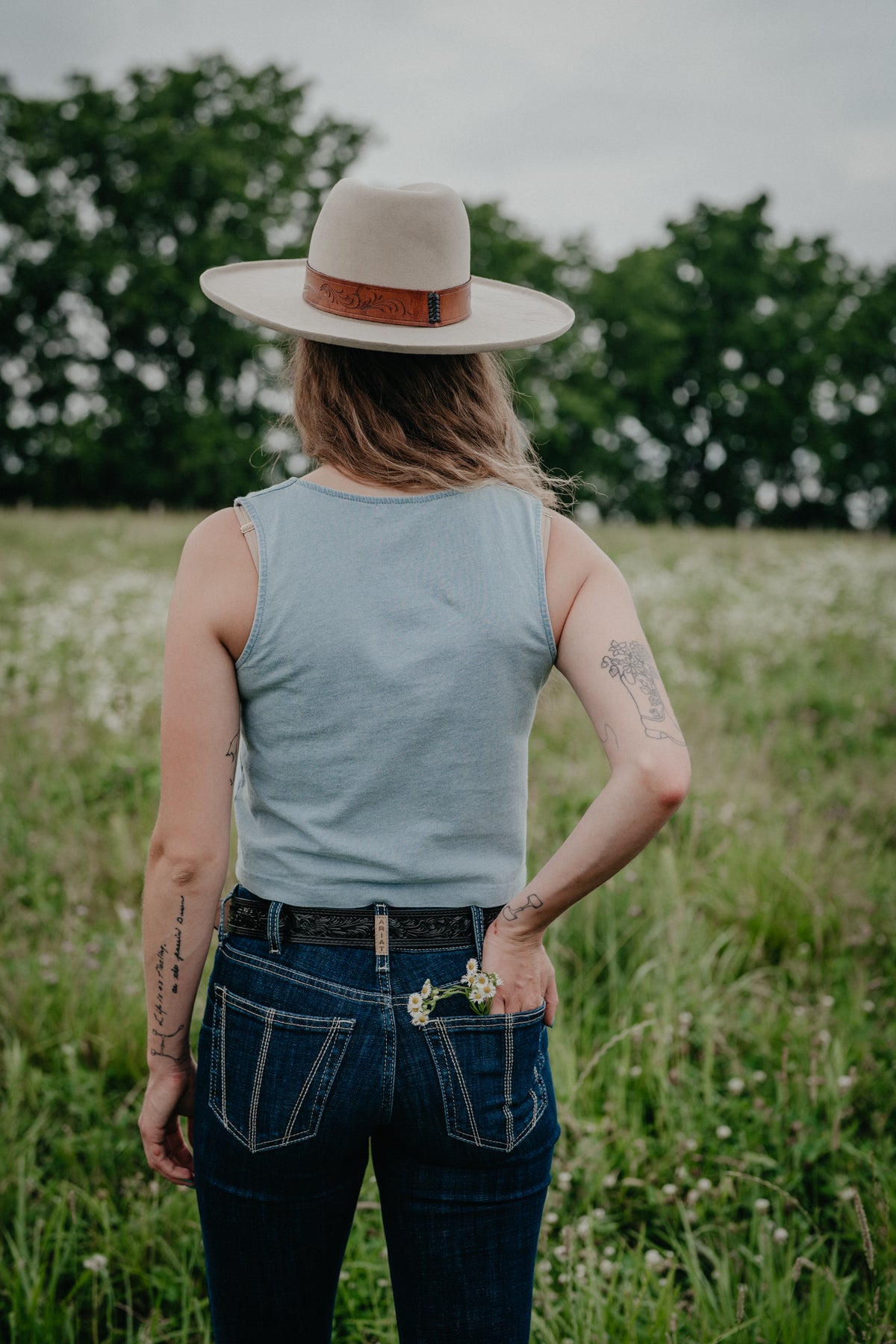 'Noelle' Jersey Denim Coloured Sleeveless Top (XS-L)