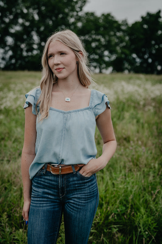 'Lynn' Woman's Ariat Sleeveless Flutter Top (XS-XXL)