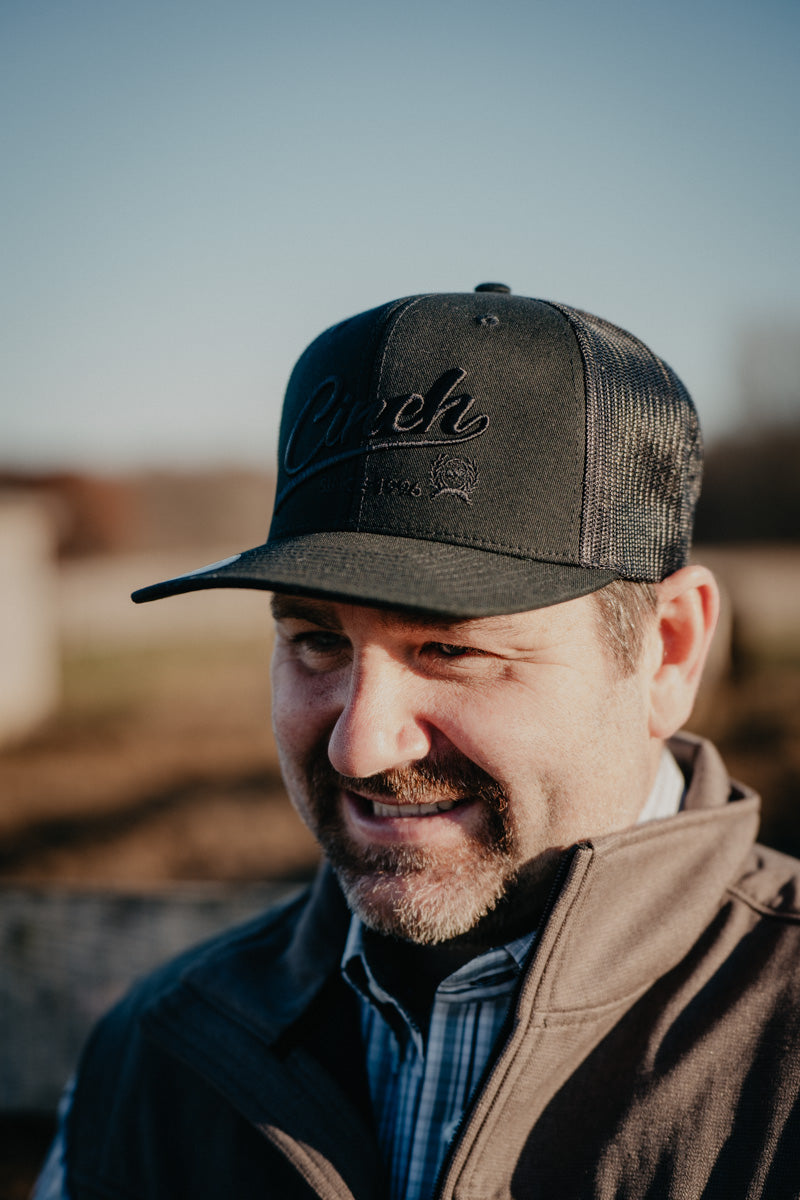 CINCH Men's Black Trucker Cap