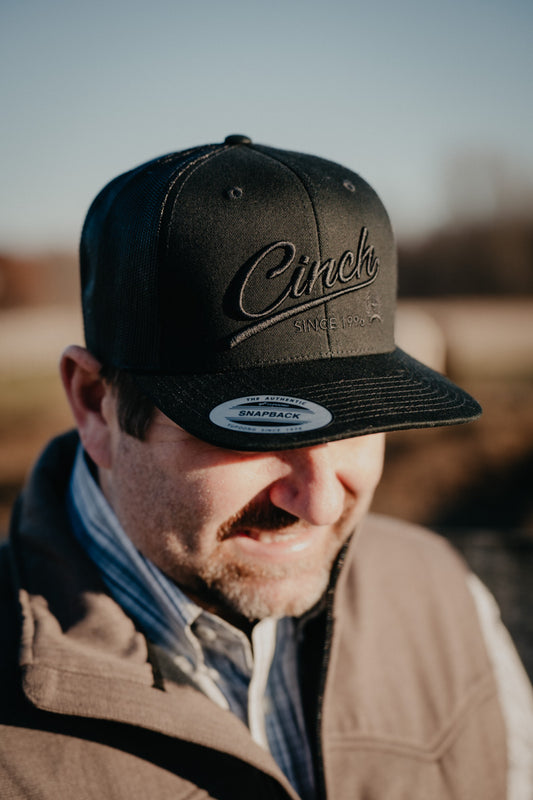 CINCH Men's Black Trucker Cap