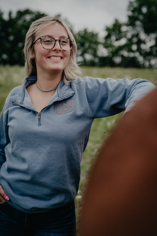 Cold Cactus Rope Logo Embroidered Unisex Quarter Zip