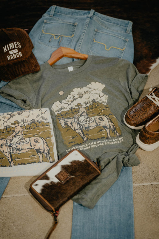 'Somewhere on a Horse' Graphic T (1 XS)