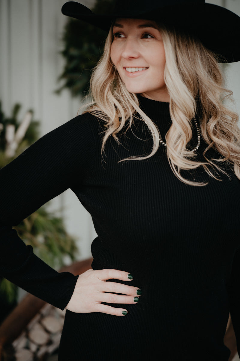 'Alicia' Black Sweater Dress with Fringe by Ariat (XS-XXL)