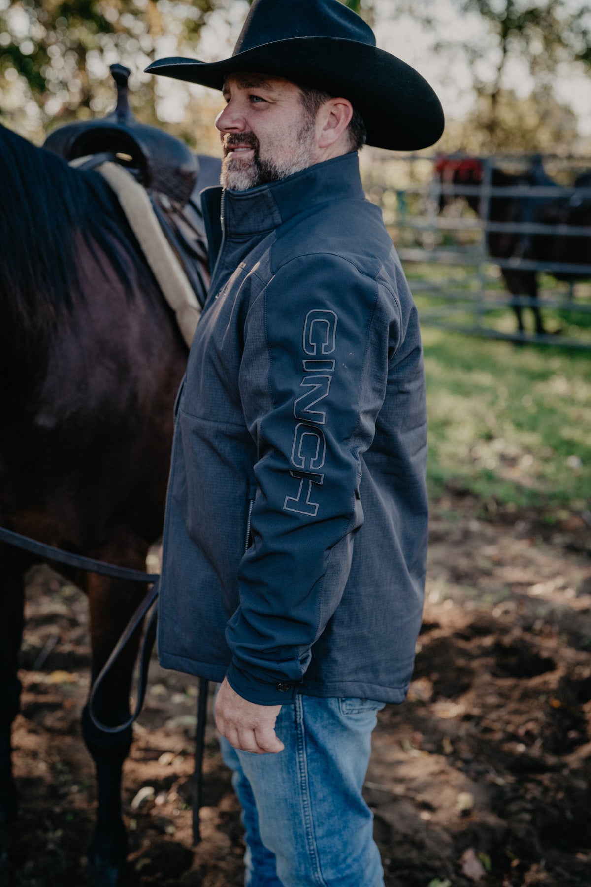 'Wylie' Men's Charcoal Grey CINCH Bonded Jacket