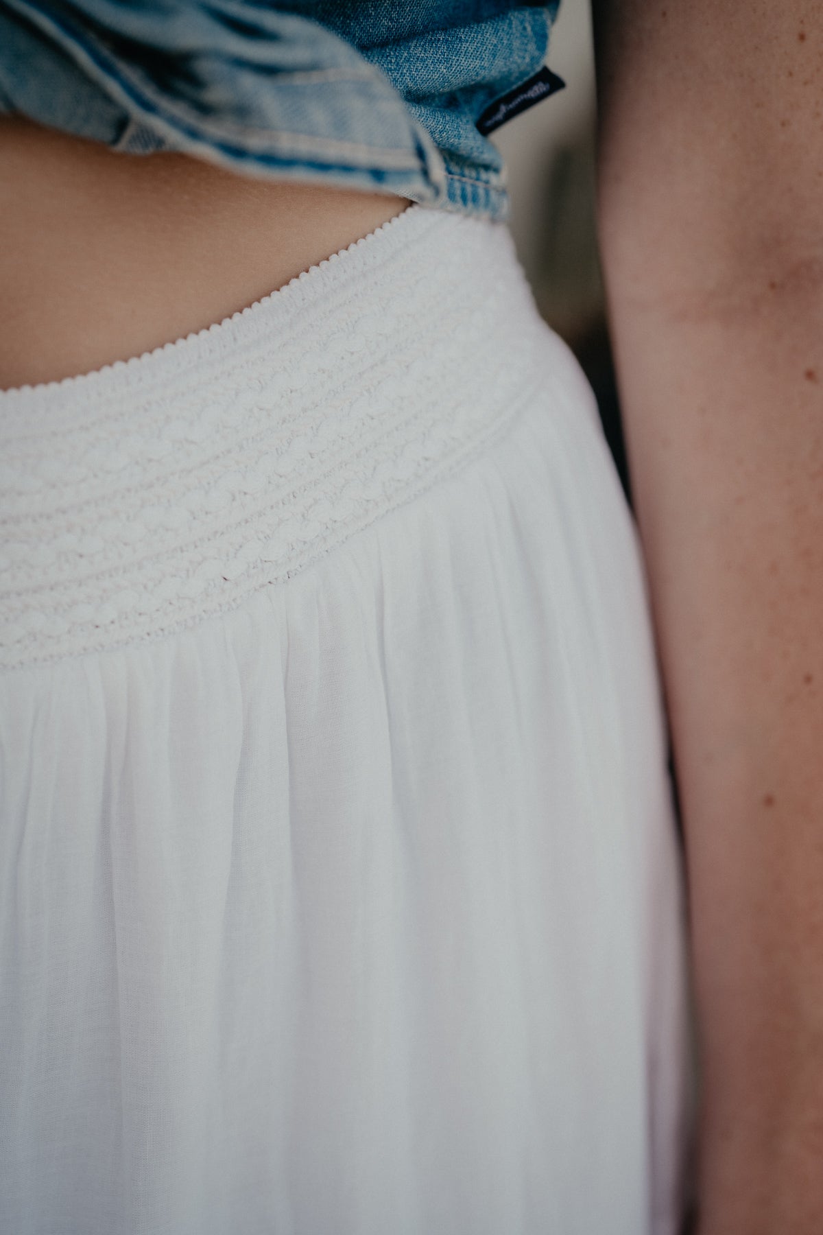 'Hydrangea' Ivory Gauze Skirt (S - XXL)