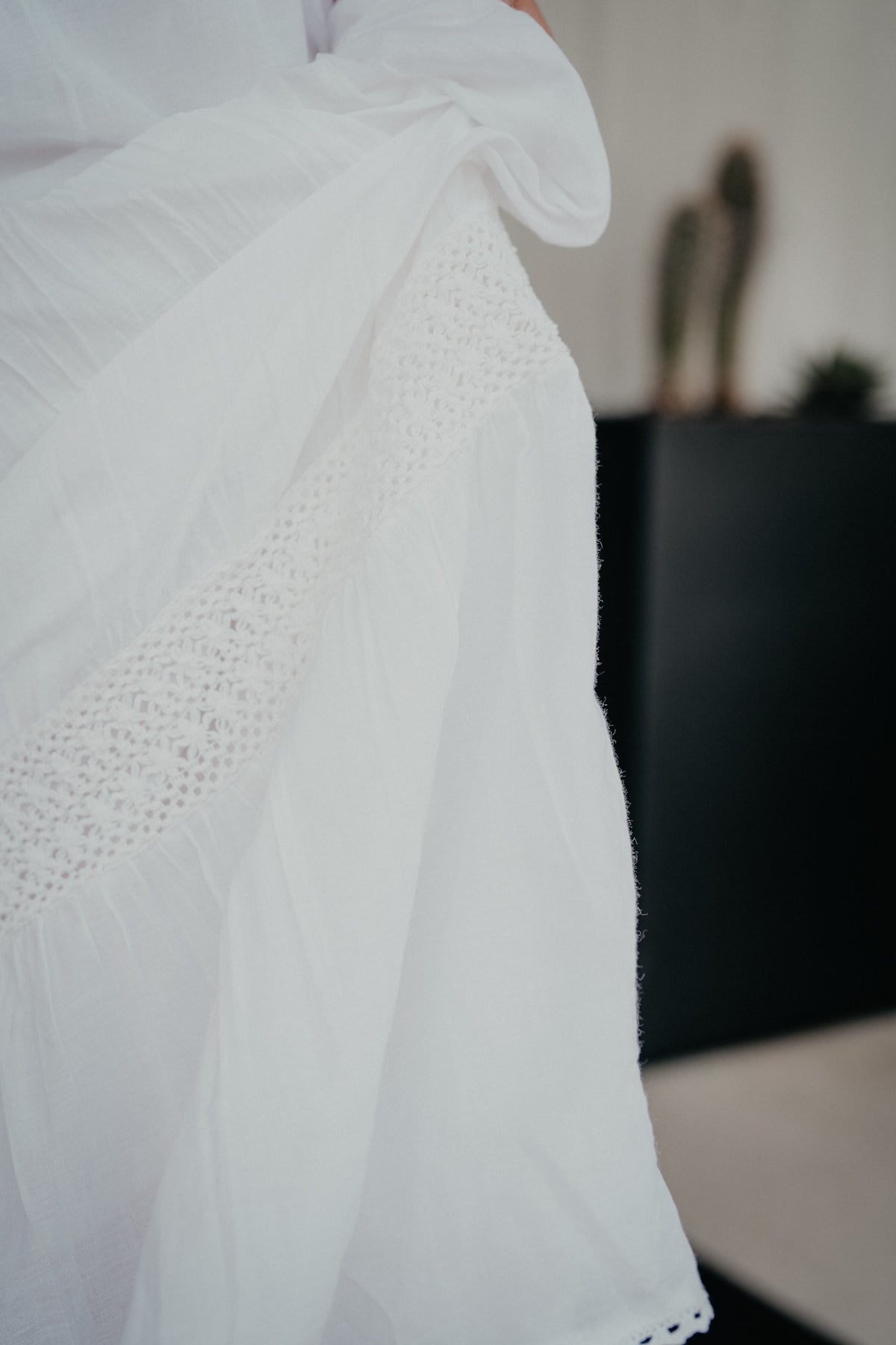 'Hydrangea' Ivory Gauze Skirt (S - XXL)