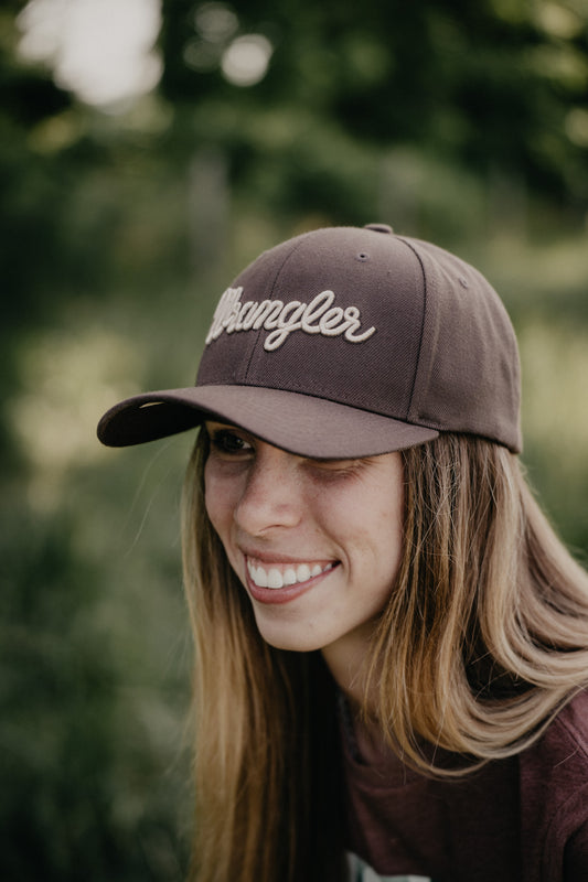 'Roper' Wrangler Dark Brown Rope Logo Hat