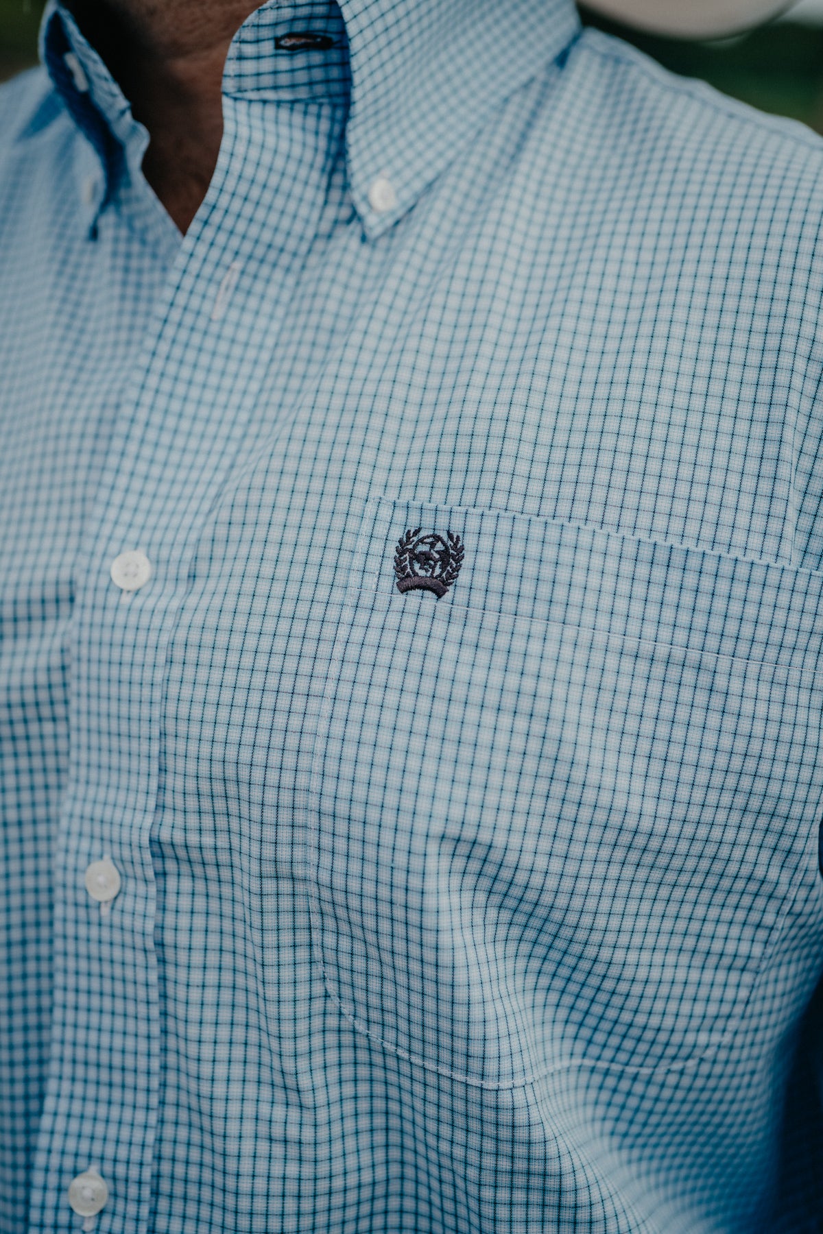 'Drew' Men's Blue Plaid CINCH Button Down (S-XXL)