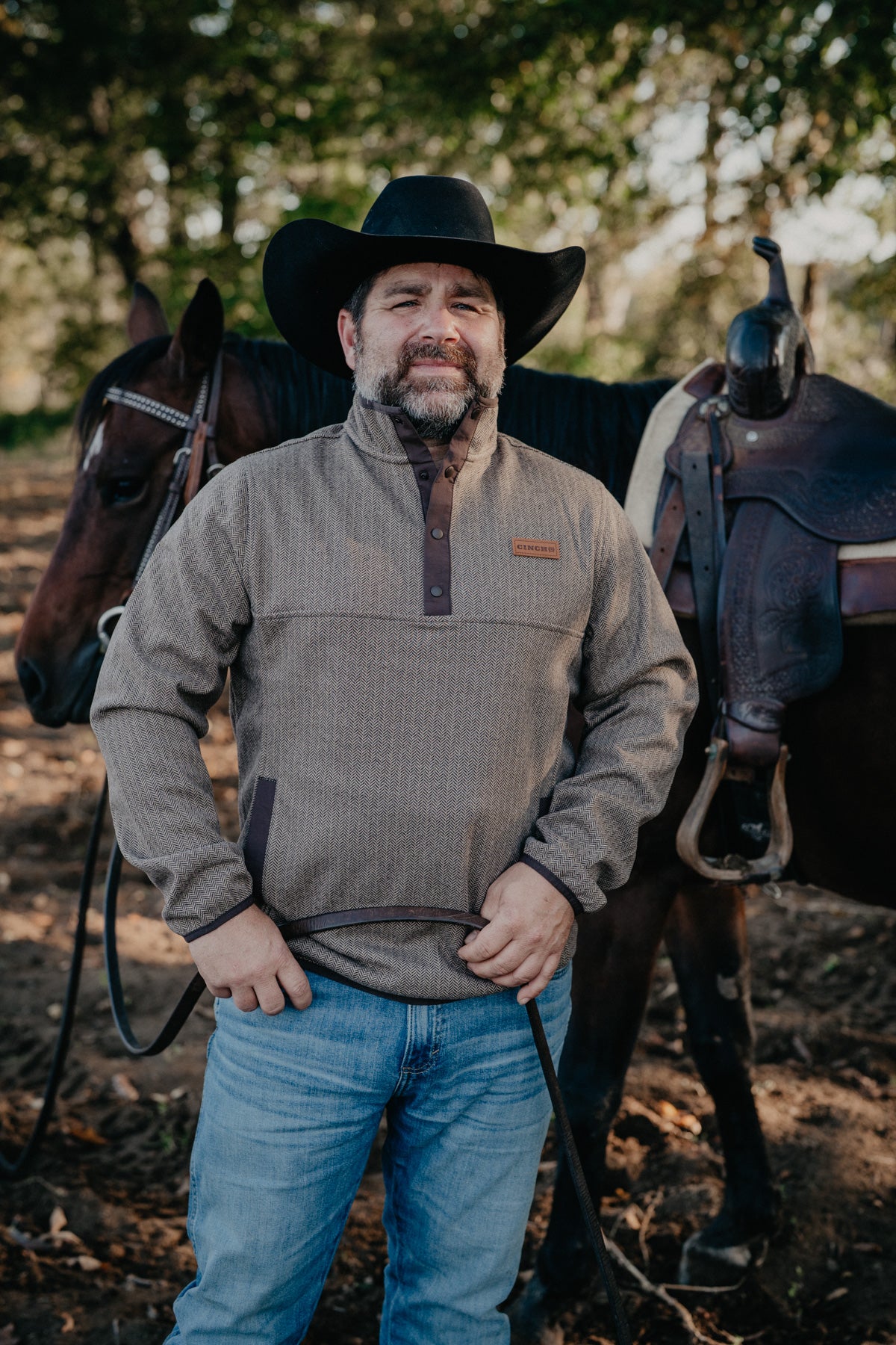 'Stoney' Men's CINCH Brown Pullover
