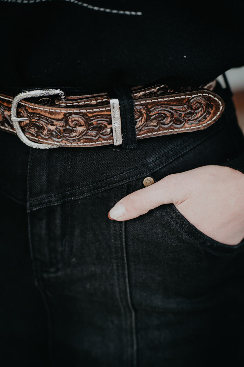 'Hailey' Women's Black Stretch Maxi Skirt by Stetson (Sizes 0-14)