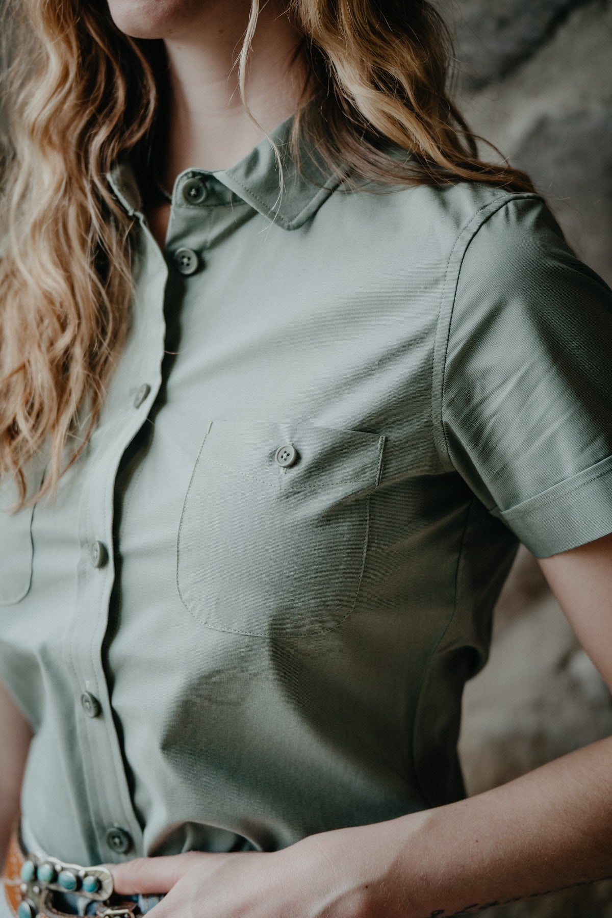 ‘Linville Short Sleeve’ Women’s Button-Up by Kimes (M-XL Only)