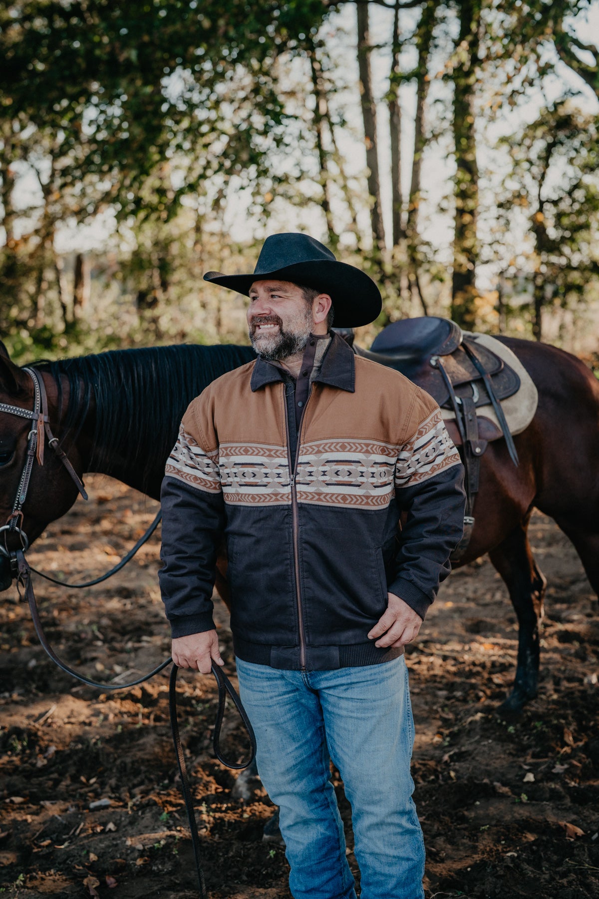 'Erich' Men's Wrangler Checotah Bomber Jacket