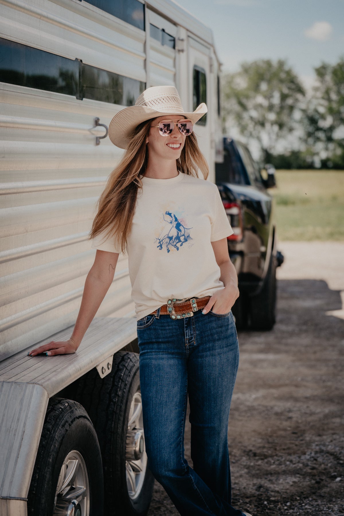 'Randy' Saddle Bronc Kimes Ranch Unisex Graphic Tee {Two Colours/ S-XXL}