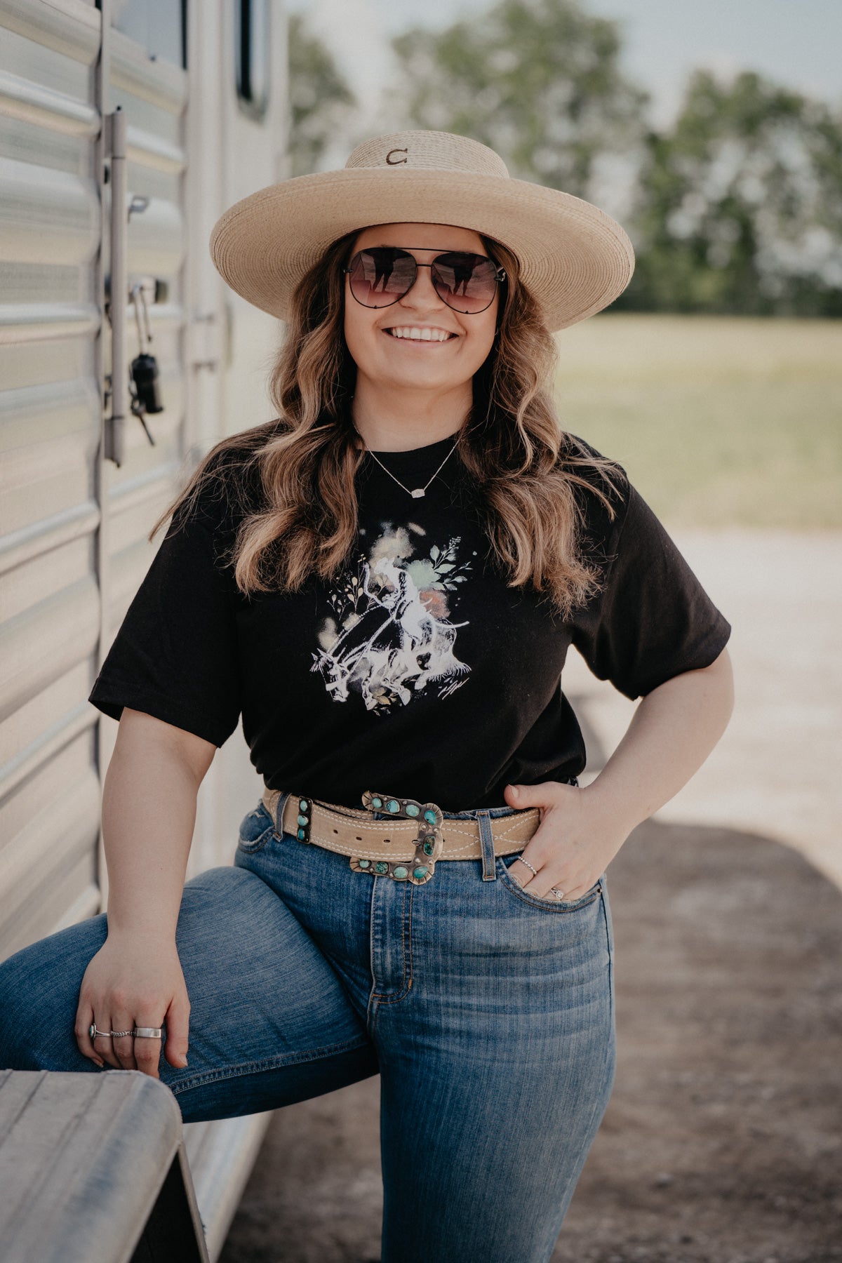 'Randy' Saddle Bronc Kimes Ranch Unisex Graphic Tee {Two Colours/ S-XXL}