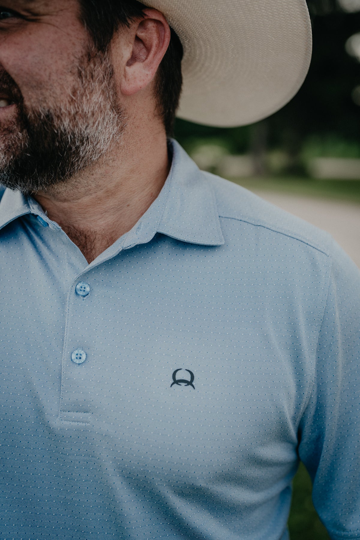 'Cyrus' Men's Light Blue CINCH ArenaFlex Polo