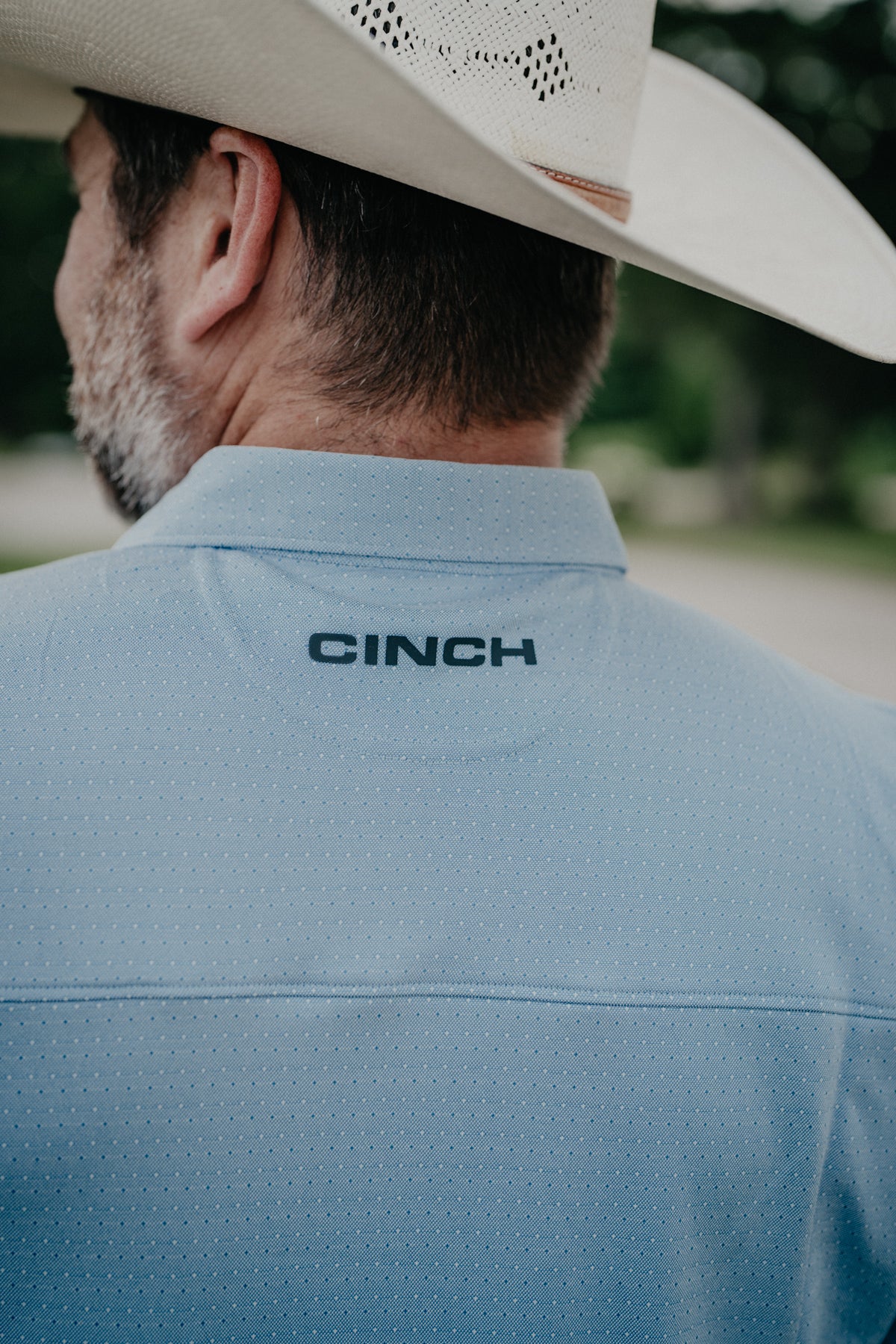 'Cyrus' Men's Light Blue CINCH ArenaFlex Polo