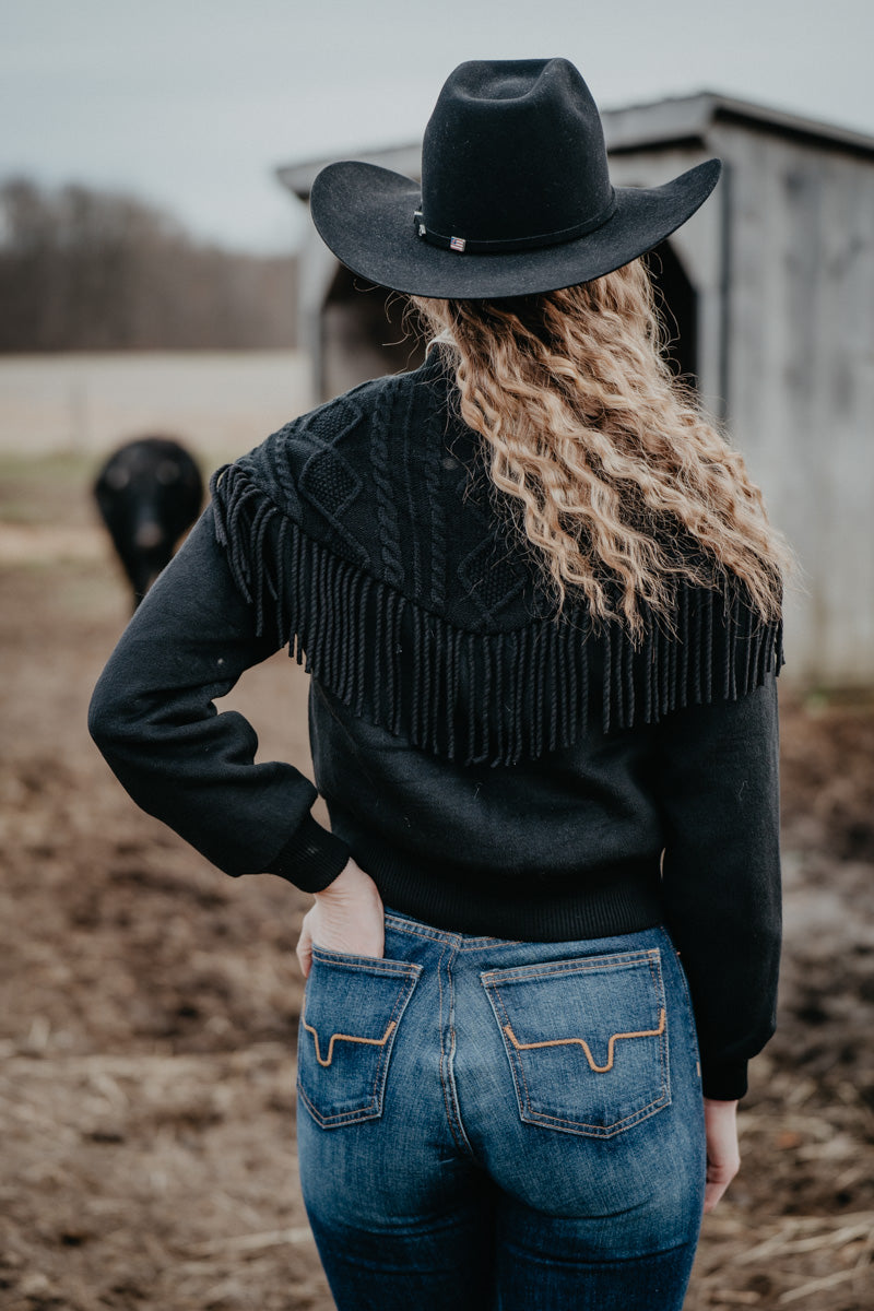 'Arctica' Women's Ariat Jacket with Cable Knit & Fringe Detail (XS-XL)