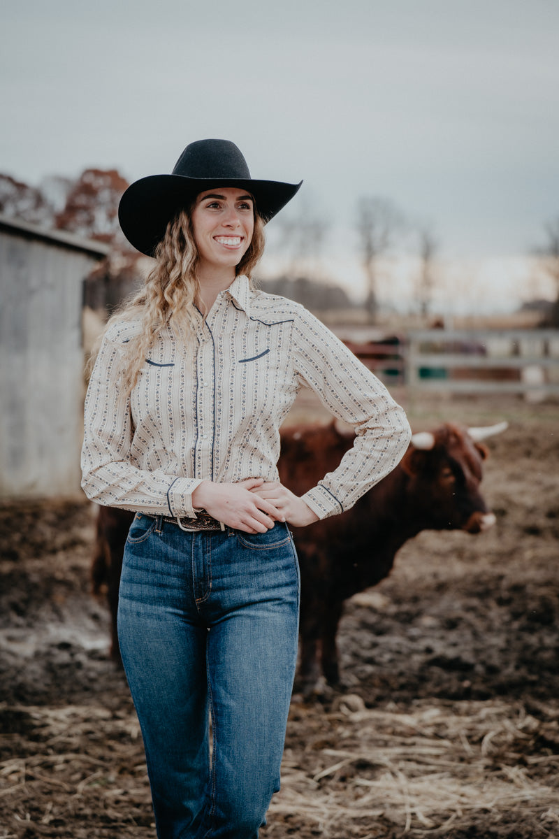 'Vera' Women's Wallpaper Pearl Snap Shirt by Roper (XS-XL)