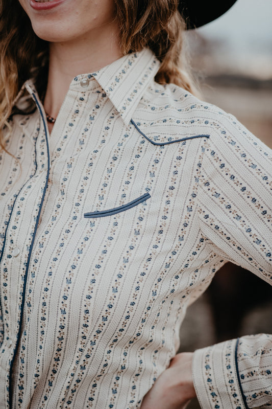 'Vera' Women's Wallpaper Pearl Snap Shirt by Roper (XS-XL)