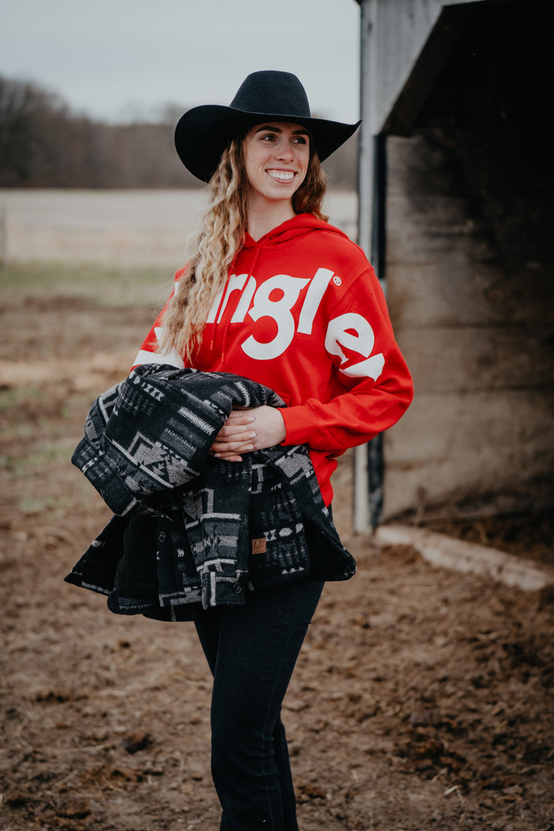 'Roja' Red Wrangler Retro Hoodie (XS-XXL)