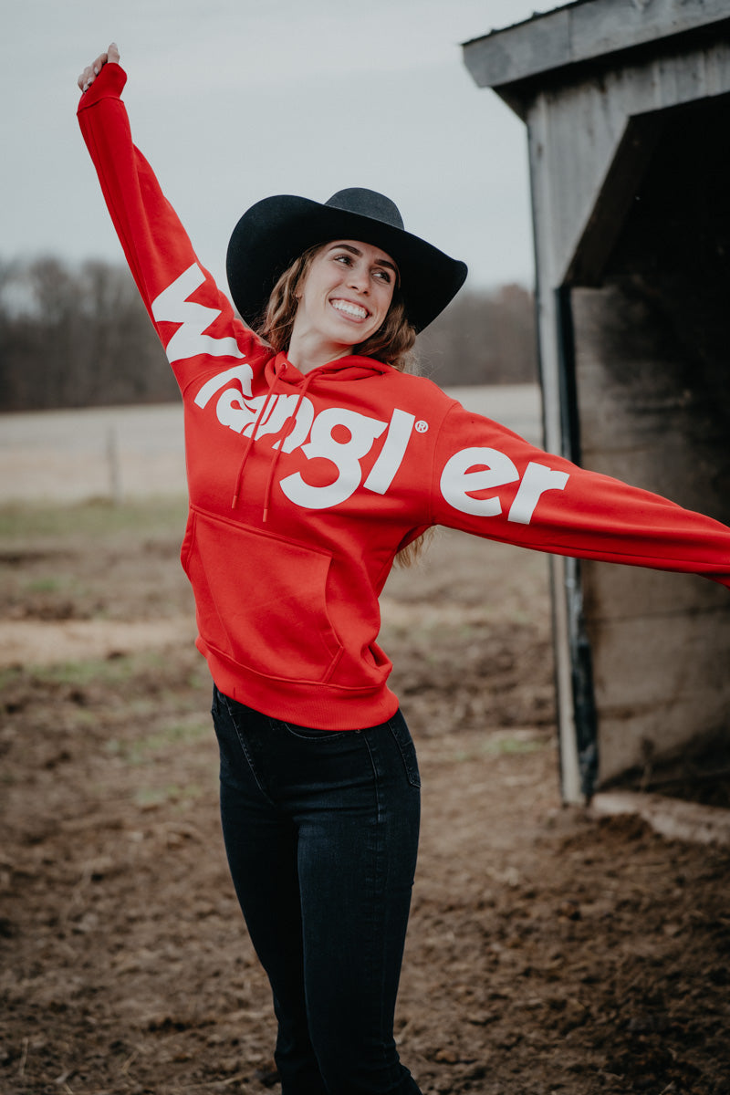 'Roja' Red Wrangler Retro Hoodie (XS-XXL)