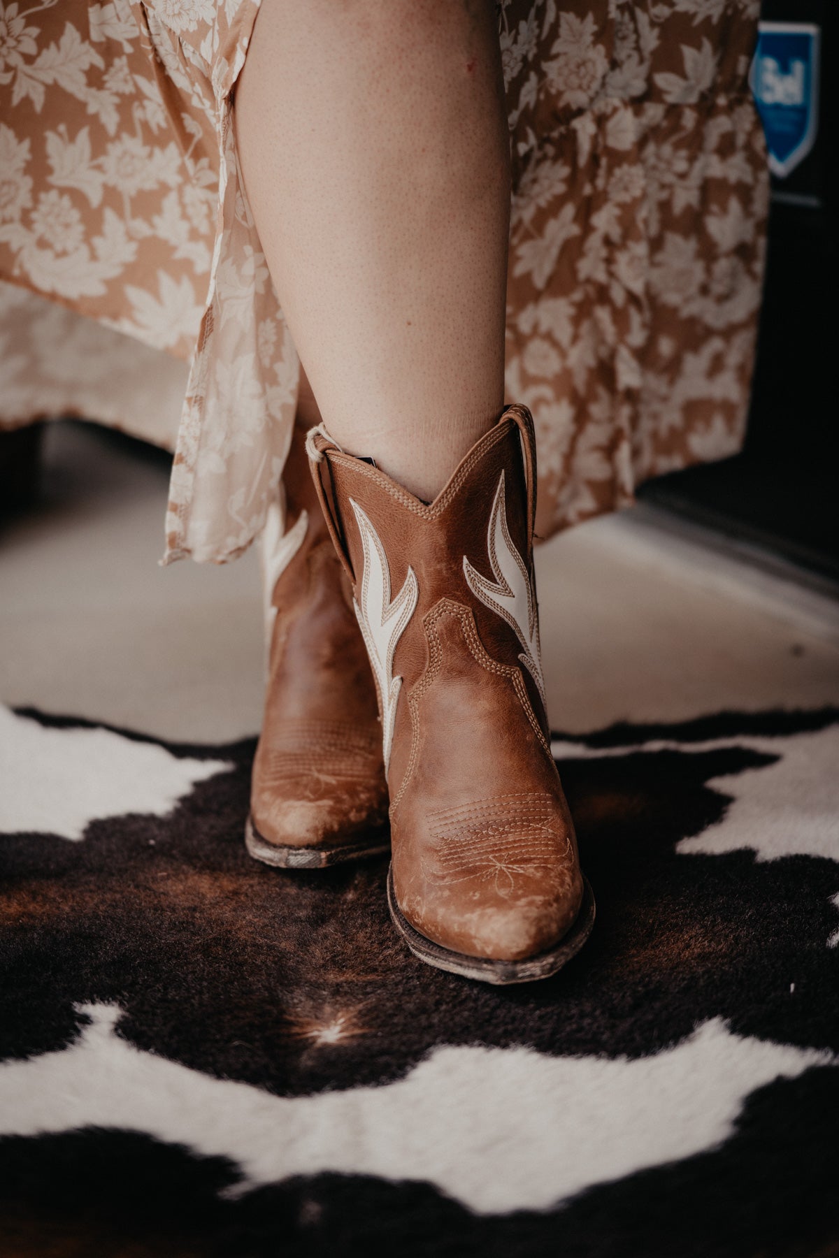 'Evan' Retro Flame Tan Booties by Liberty Black (6.5-11)