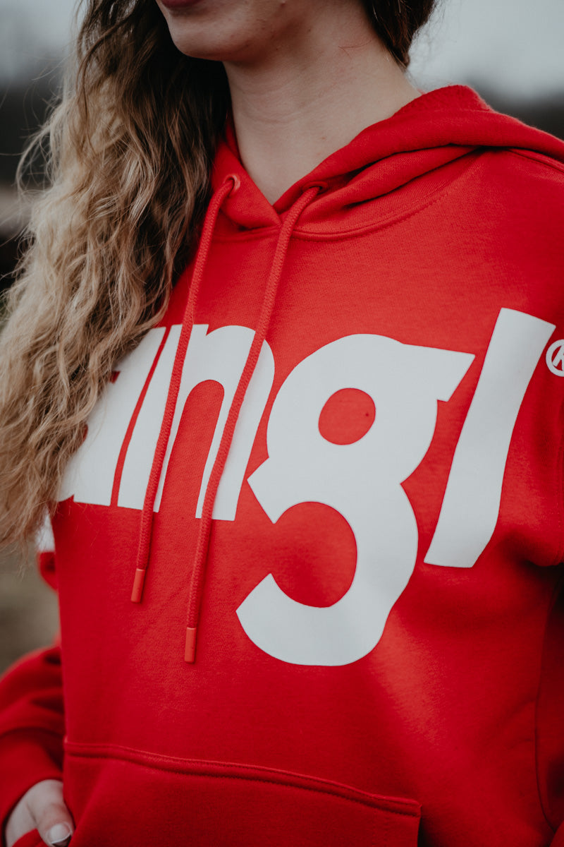 'Roja' Red Wrangler Retro Hoodie (XS-XXL)