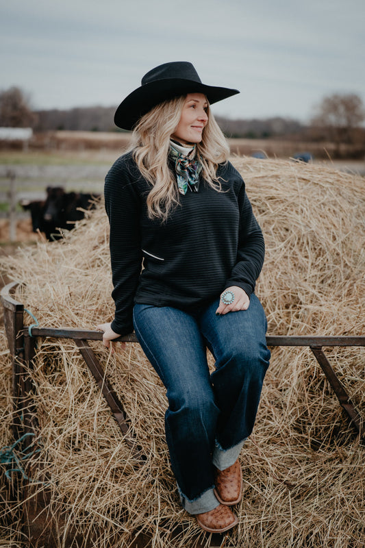 'Taven' Women's 1/4 Zip Pullover by Roper (XS-XL)