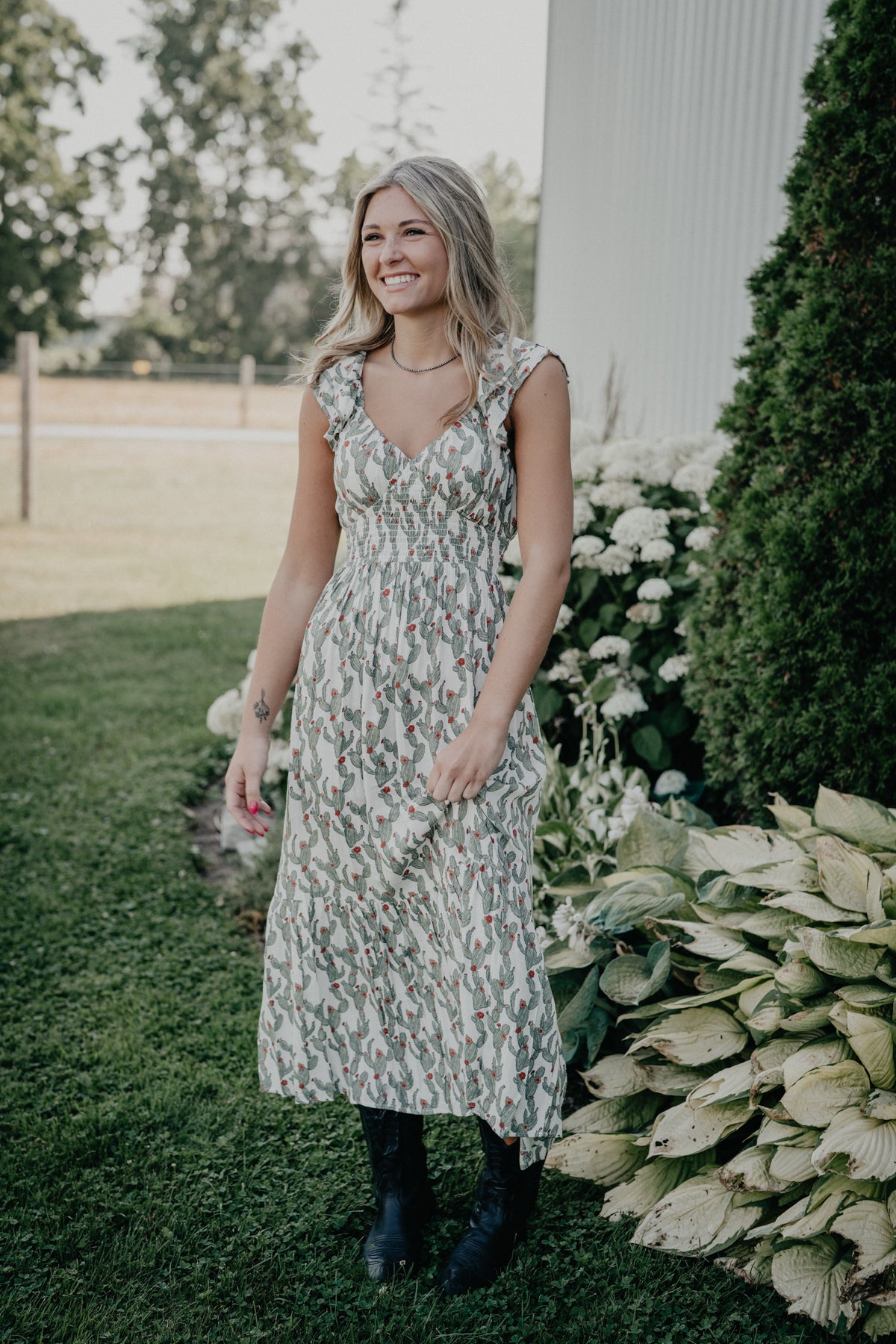 'Buckley' Cactus Floral Midi Dress by Rock & Roll (XS-XXL)