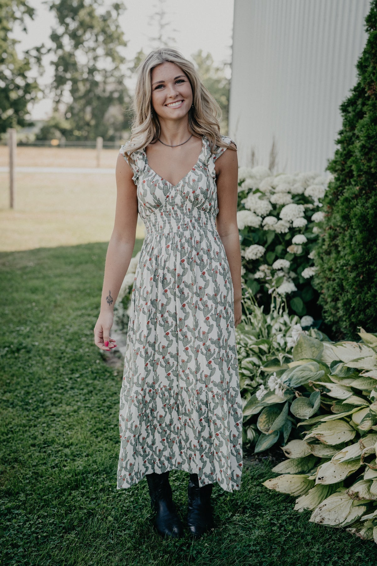 'Buckley' Cactus Floral Midi Dress by Rock & Roll (XS-XXL)