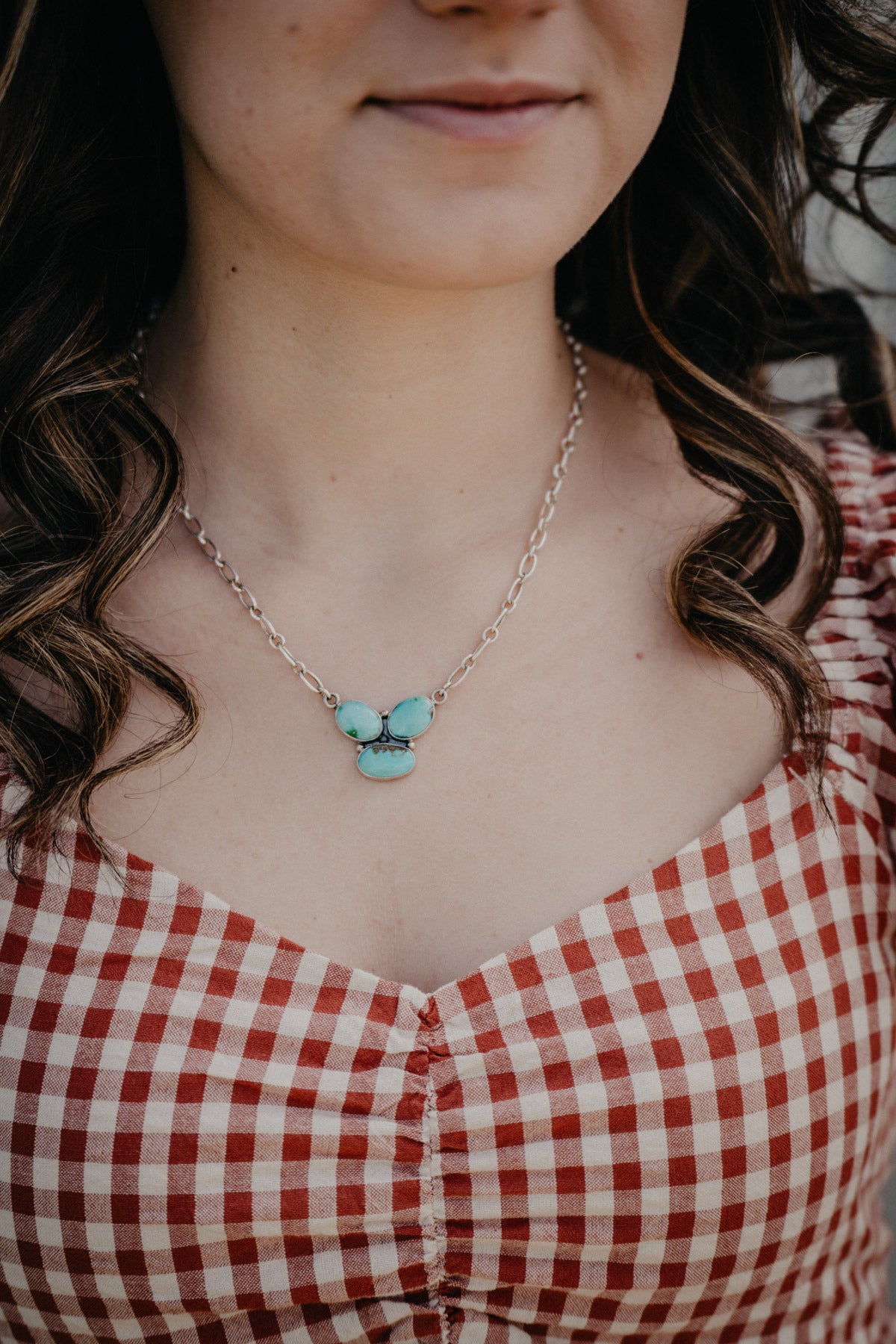 Perfect Trio Turquoise Cluster Necklace