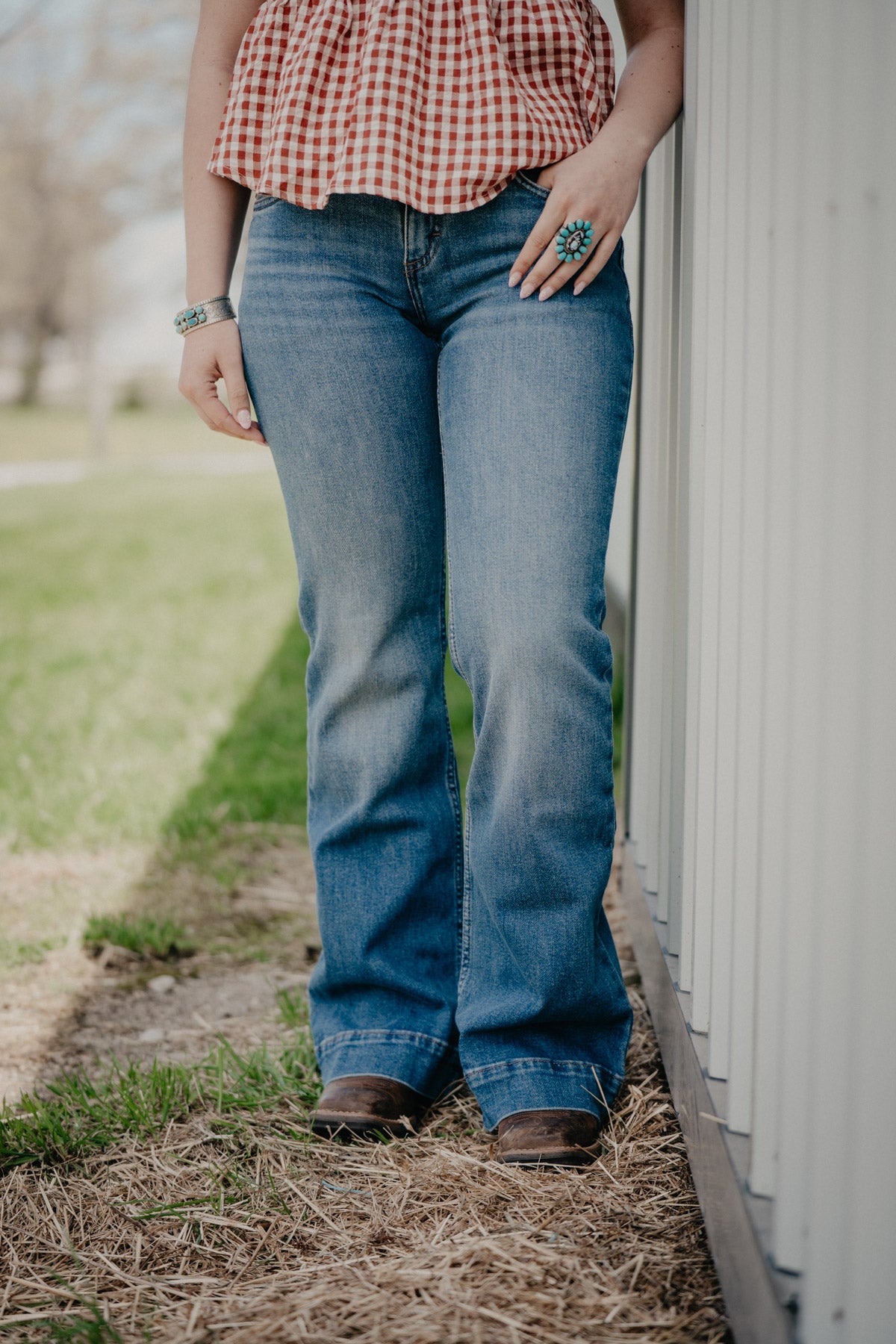'Cynthia' Mae Mid Rise Trouser Jean by Wrangler (24-34)