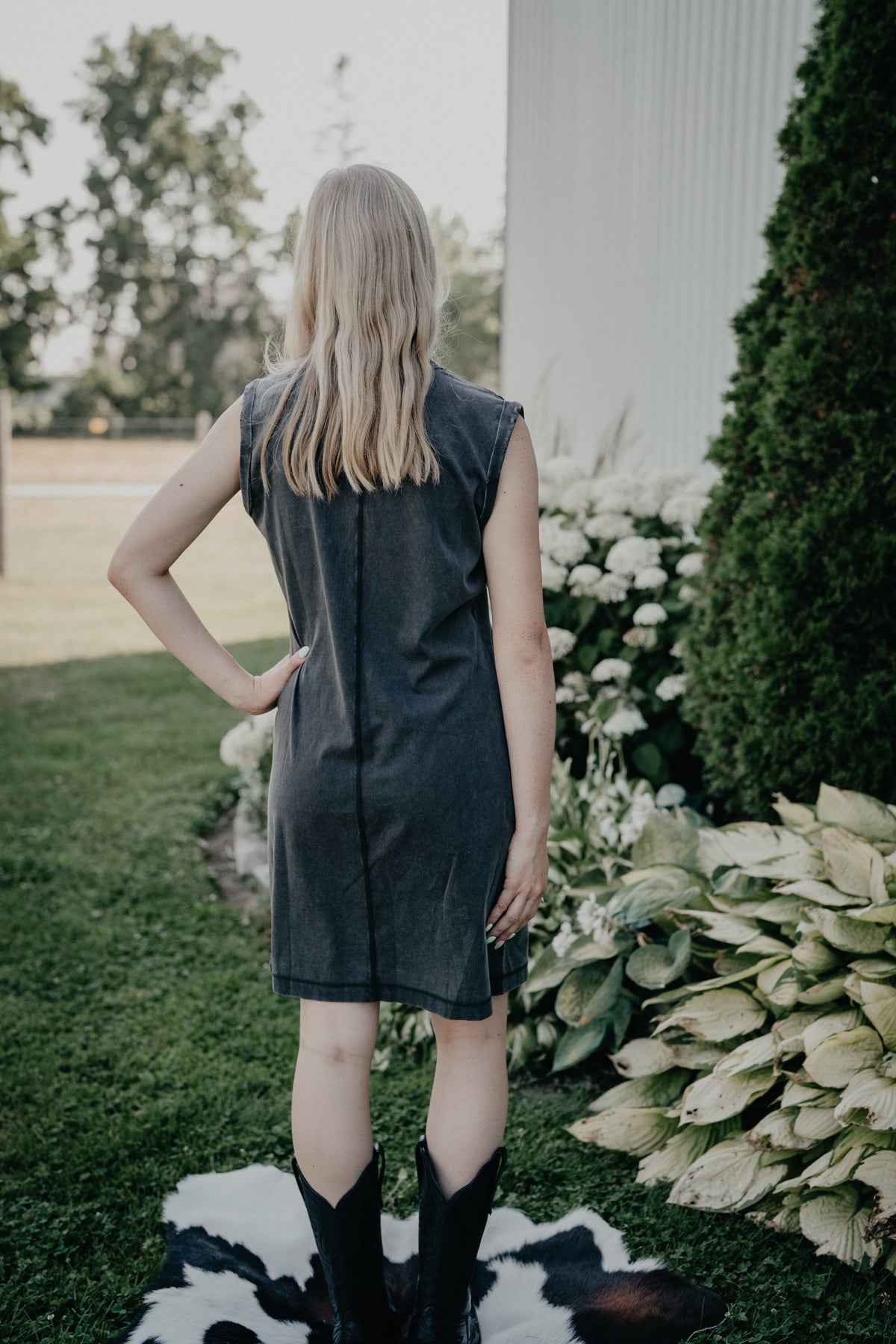 'Jordan' Dark Grey Sleeveless  T-Shirt Dress by Ariat (XS-XXL)