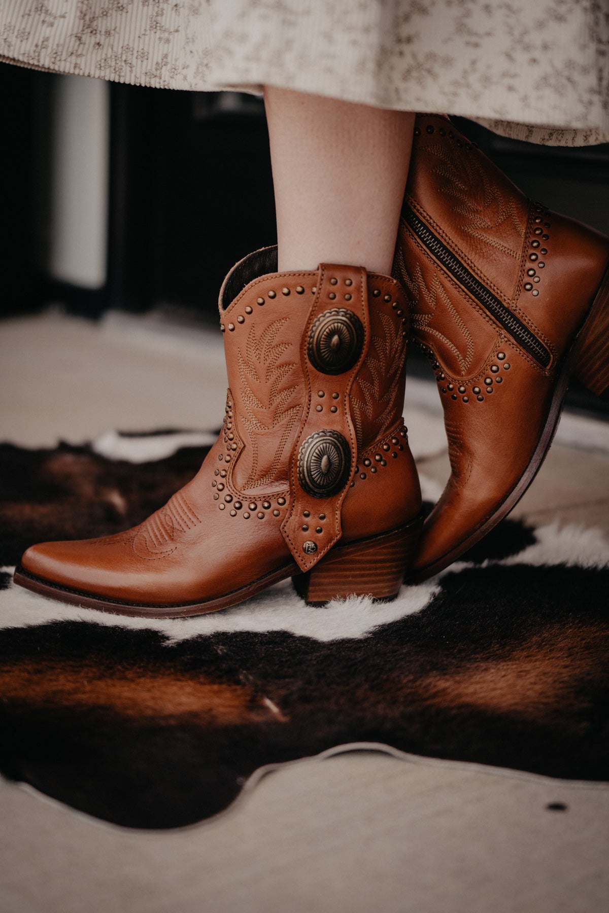 'Shirley' Warm Amber Concho Boot By Liberty Black (Sizes 6-11)