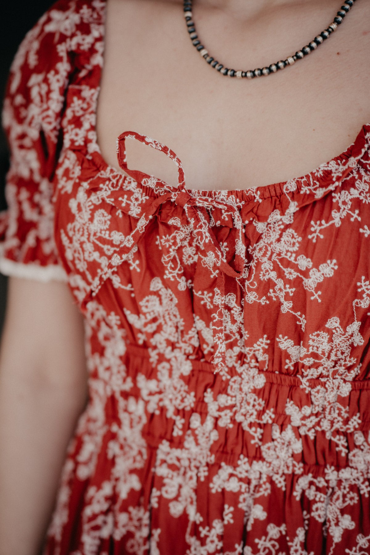 'Ruellia' Rust Midi Dress by Cotton & Rye (1 S Only)