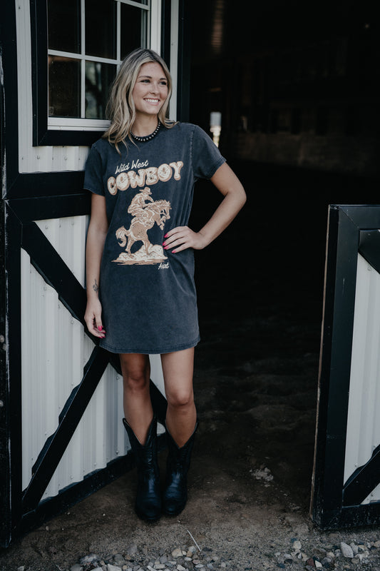 'Stars and Studs' Women's Charcoal T-Shirt Dress by Ariat (XS-XXL)