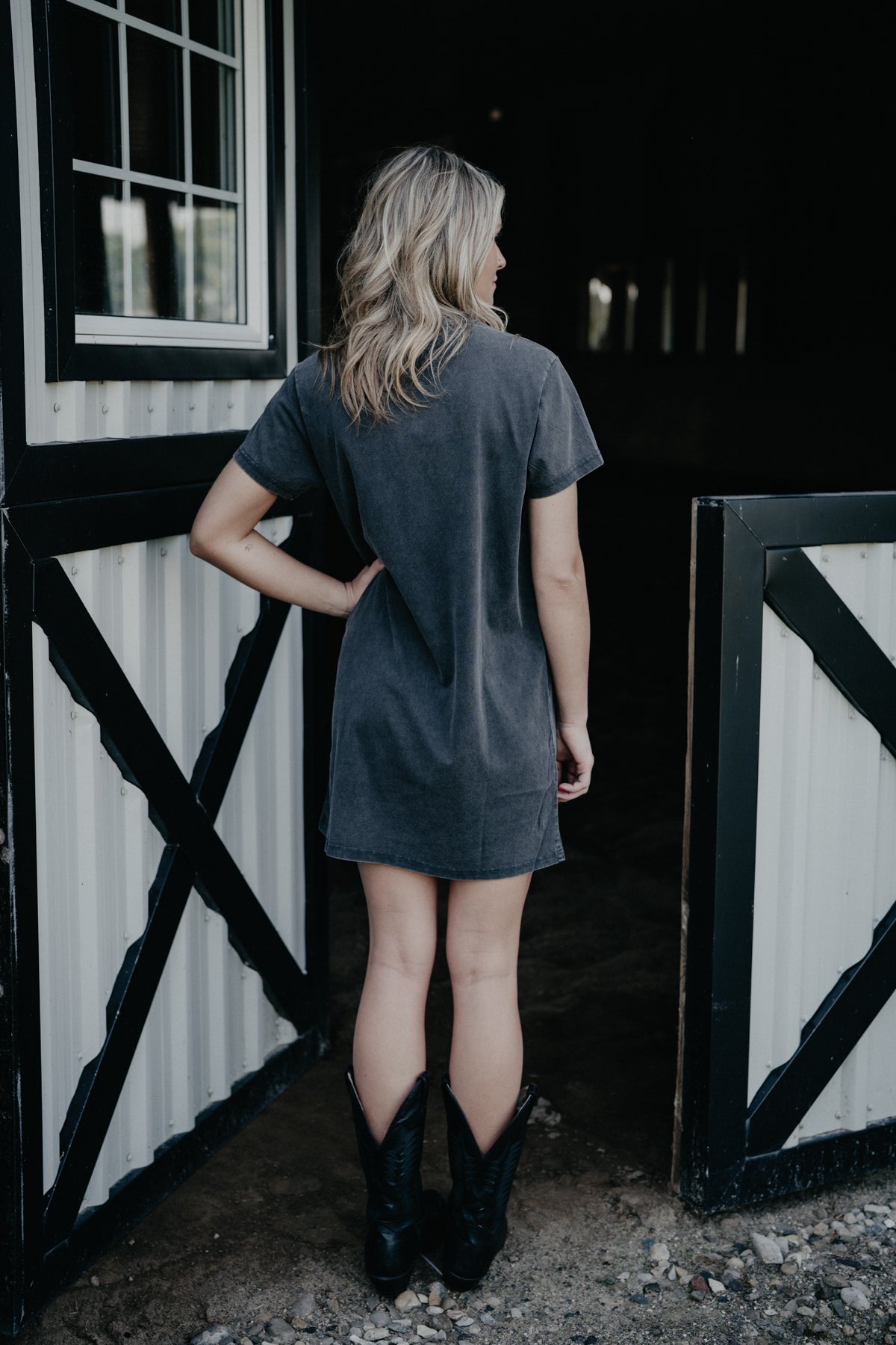 'Stars and Studs' Women's Charcoal T-Shirt Dress by Ariat (XS-XXL)
