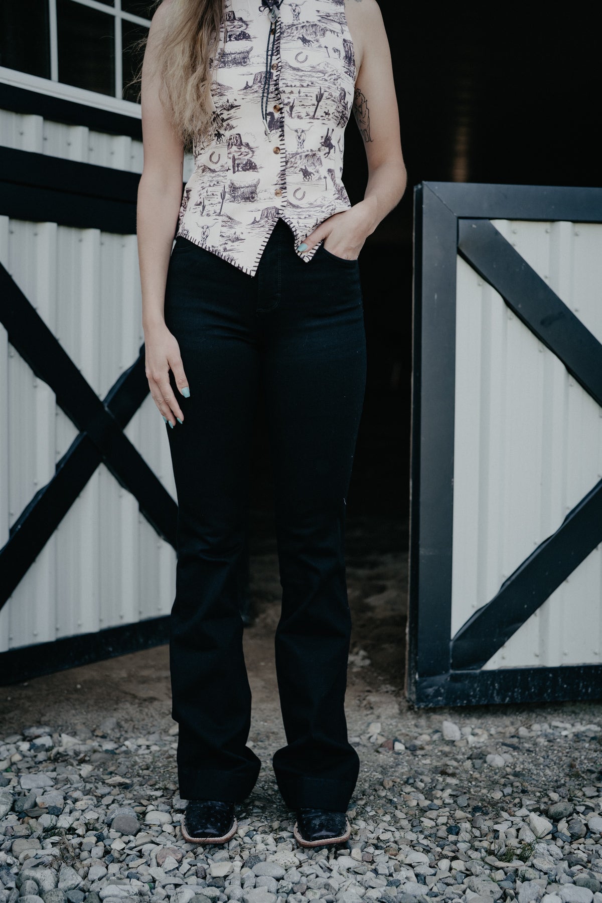 'Savannah' Black Bespoke Trouser by Wrangler (25-34)