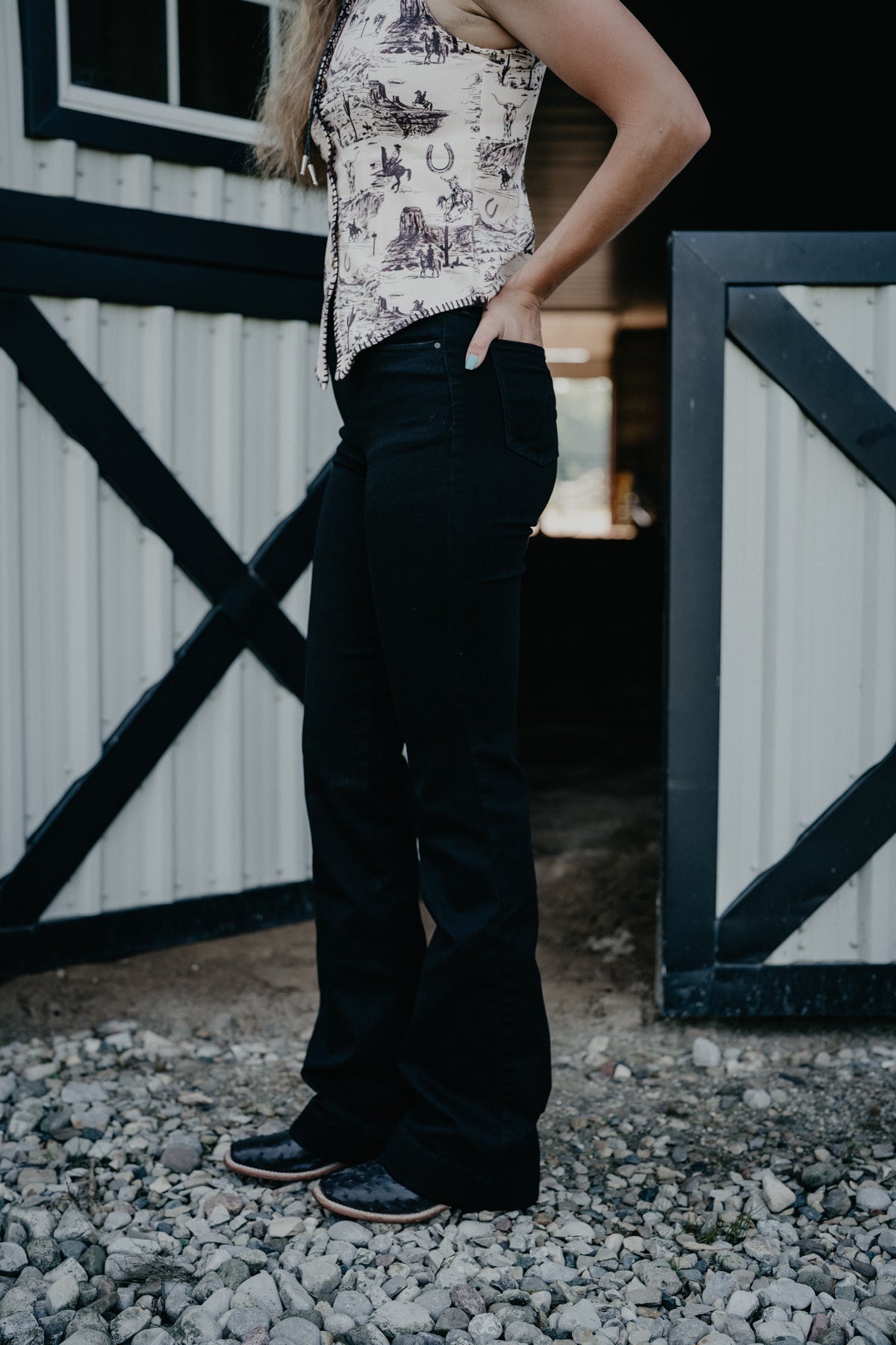 'Savannah' Black Bespoke Trouser by Wrangler (25-34)