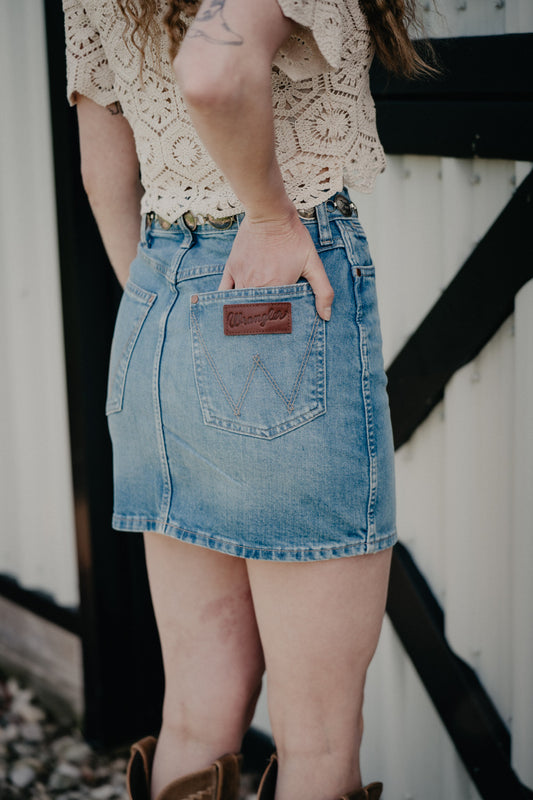 'Mikayla' Retro Wrangler Bailey Skirt (24-33)