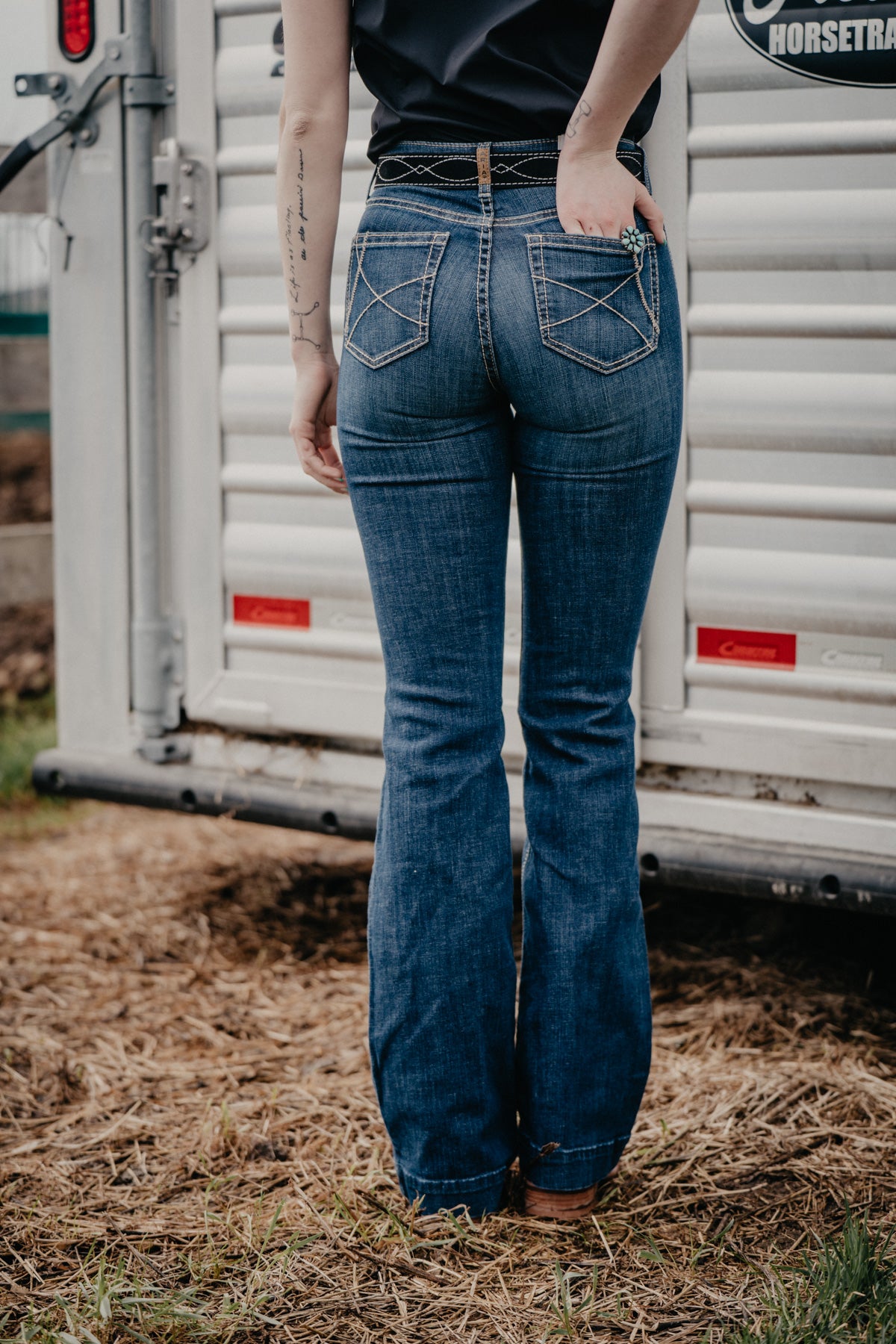 'Ella' High Rise Ariat Trouser Jean (Sizes 25-34)
