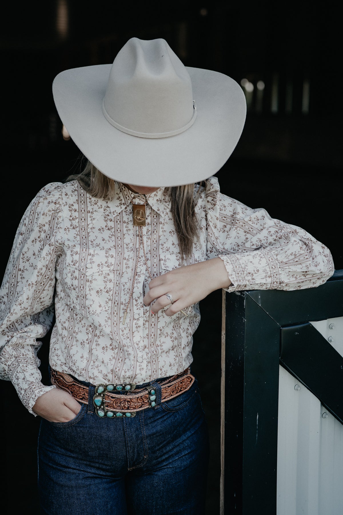 'Opal' Women's Floral Puff Sleeve by Wrangler (XS-XL)